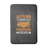 Herbstlaub-Kürbis-Halloween-Design Badematte (Vorderseite Vertikal)