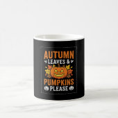 Herbstlaub-Kürbis-Halloween-Design Kaffeetasse (Mittel)