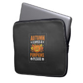 Herbstlaub-Kürbis-Halloween-Design Laptopschutzhülle (Vorderseite Links)