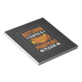 Herbstlaub-Kürbis-Halloween-Design Notizblock (angewinkelt)