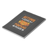 Herbstlaub-Kürbis-Halloween-Design Notizblock (Rotiert)
