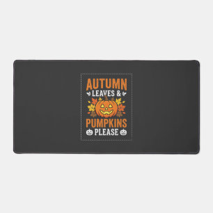 Herbstlaub-Kürbis-Halloween-Design Schreibtischunterlage