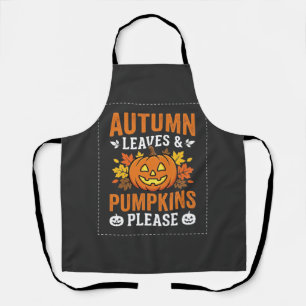 Herbstlaub-Kürbis-Halloween-Design Schürze