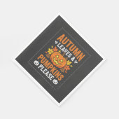 Herbstlaub-Kürbis-Halloween-Design Serviette (Ecke)