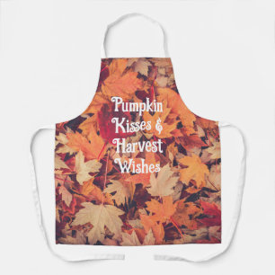 Herbstlaub-Kürbisküsse & Ernteträume  Schürze