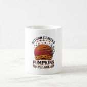 Herbstlaub Kürbisse Bitte Halloween Fledermäuse Bä Kaffeetasse (Mittel)