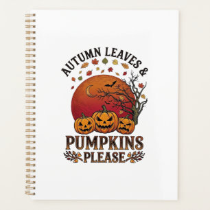 Herbstlaub Kürbisse Bitte Halloween Fledermäuse Bä Planer