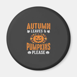 Herbstlaub Kürbisse Bitte Halloween Kürbis De Magnet