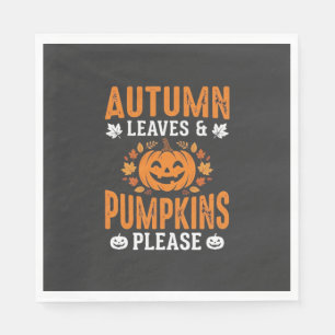 Herbstlaub Kürbisse Bitte Halloween Kürbis De Serviette