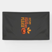 Herbstlaub Kürbisse Bitte Halloween Kürbis Oder Banner (Horizontal)