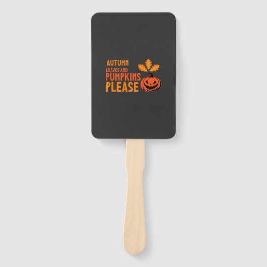 Herbstlaub Kürbisse Bitte Halloween Kürbis Oder Fächer (Vorderseite)