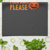 Herbstlaub Kürbisse Bitte Halloween Kürbis Oder Geschirrtuch (Gefaltet)