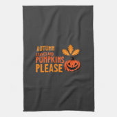Herbstlaub Kürbisse Bitte Halloween Kürbis Oder Geschirrtuch (Vertikal)