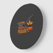 Herbstlaub Kürbisse Bitte Halloween Kürbis Oder Große Wanduhr (Winkel)