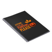 Herbstlaub Kürbisse Bitte Halloween Kürbis Oder Notizblock (Rechte Seite)