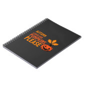 Herbstlaub Kürbisse Bitte Halloween Kürbis Oder Notizblock (Linke Seite)
