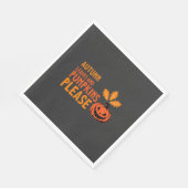 Herbstlaub Kürbisse Bitte Halloween Kürbis Oder Serviette (Ecke)