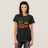 Herbstlaub Kürbisse Bitte Halloween Kürbis Oder T-Shirt (Vorne ganz)