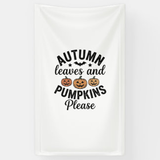 Herbstlaub-Kürbisse Bitte Vintage-Halloween-De Banner