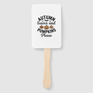 Herbstlaub-Kürbisse Bitte Vintage-Halloween-De Fächer