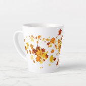 Herbstlaub Latte Tasse (Linke Ecke)