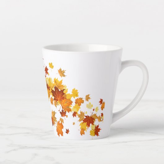 Herbstlaub Latte Tasse (Rechts)