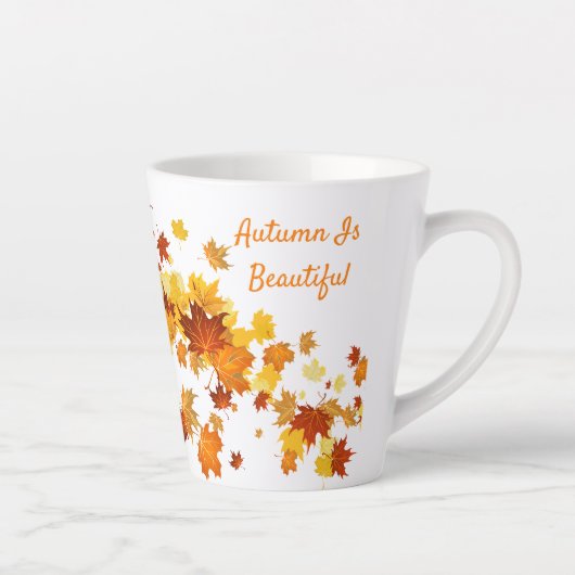 Herbstlaub Latte Tasse (Rechts)