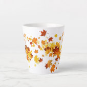 Herbstlaub Latte Tasse (Vorderseite)