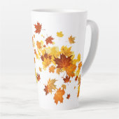 Herbstlaub Latte Tasse (Rechte Ecke)