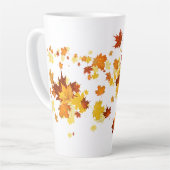 Herbstlaub Latte Tasse (Linke Ecke)