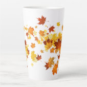 Herbstlaub Latte Tasse (Vorderseite)