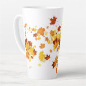 Herbstlaub Latte Tasse (Linke Ecke)