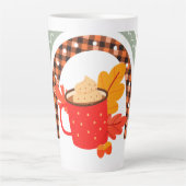 Herbstlaub Latte Tasse Tasse (Vorderseite)