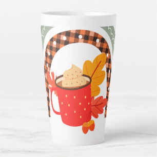 Herbstlaub Latte Tasse Tasse