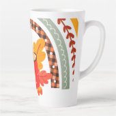 Herbstlaub Latte Tasse Tasse (Rechts)