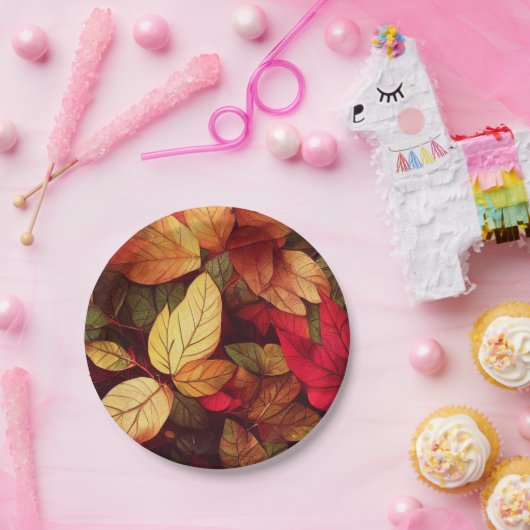 Herbstlaub lebendig pappteller (Party)