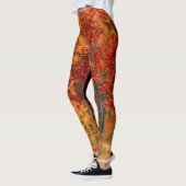Herbstlaub-Leggings-orange Rot-Woodsy Szene Leggings (Links)