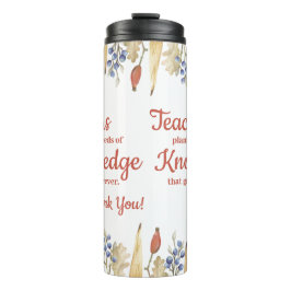 Herbstlaub Lehrer Pflanze der Samen des Wissens Thermosbecher