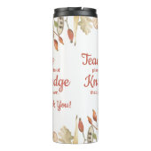 Herbstlaub Lehrer Pflanze der Samen des Wissens Thermosbecher (Rückseite)