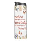 Herbstlaub Lehrer Pflanze der Samen des Wissens Thermosbecher (Nach rechts gedreht)