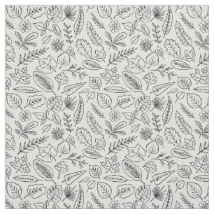 Herbstlaub Line Art Pattern - Niedlich Minimal ein Stoff