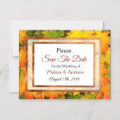 Herbstlaub Magnetkarten Save the Date Hochzeitskar Magneteinladung (Vorderseite)