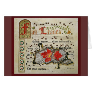 Herbstlaub-Manuskript