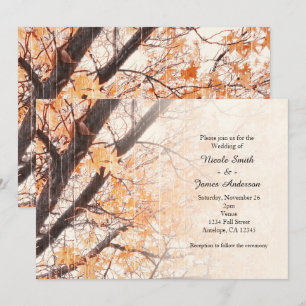 Herbstlaub Maple Tree Rustikale Hochzeitseinladung Einladung