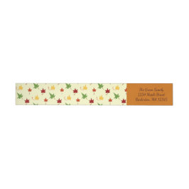 Herbstlaub: Mehrfarbiger Rundum-Adressaufkleber