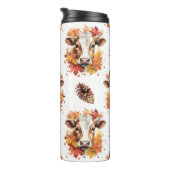 Herbstlaub Milchkühe Thermosbecher (Nach rechts gedreht)