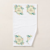 Herbstlaub mit benutzerdefinierbarem Text Badhandtuch Set (Handtuch)