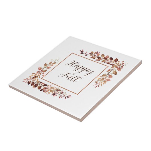 Herbstlaub mit benutzerdefinierbarem Text Fliese (Seite)