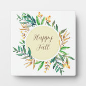 Herbstlaub mit benutzerdefinierbarem Text Fotoplatte (Vorderseite)