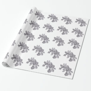 Herbstlaub mit Eicheln Geschenkpapier